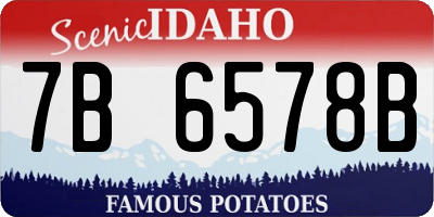 ID license plate 7B6578B