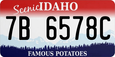 ID license plate 7B6578C