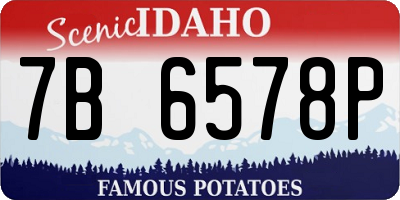 ID license plate 7B6578P
