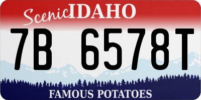 ID license plate 7B6578T