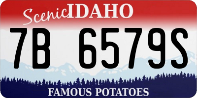 ID license plate 7B6579S