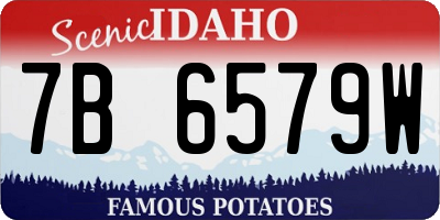 ID license plate 7B6579W