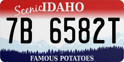 ID license plate 7B6582T