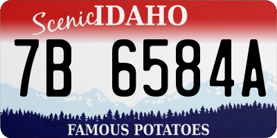 ID license plate 7B6584A