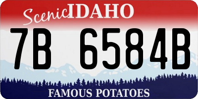 ID license plate 7B6584B
