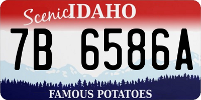 ID license plate 7B6586A