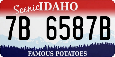 ID license plate 7B6587B