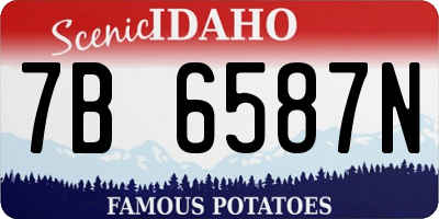 ID license plate 7B6587N