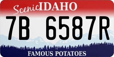 ID license plate 7B6587R