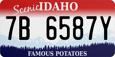 ID license plate 7B6587Y