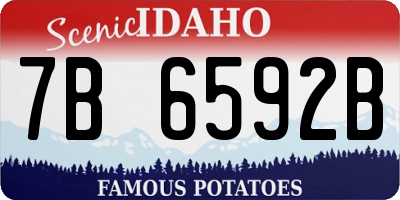 ID license plate 7B6592B