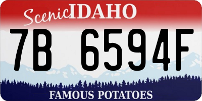 ID license plate 7B6594F