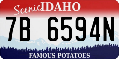 ID license plate 7B6594N