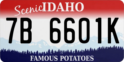 ID license plate 7B6601K
