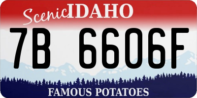 ID license plate 7B6606F
