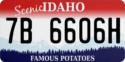 ID license plate 7B6606H