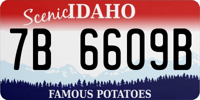 ID license plate 7B6609B