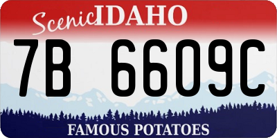 ID license plate 7B6609C