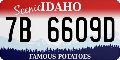 ID license plate 7B6609D