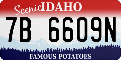ID license plate 7B6609N