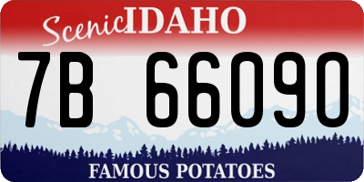 ID license plate 7B6609O