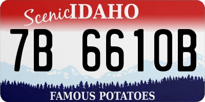 ID license plate 7B6610B