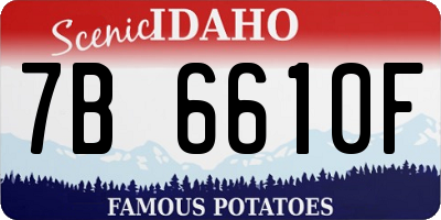 ID license plate 7B6610F