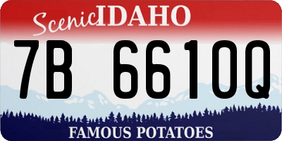 ID license plate 7B6610Q