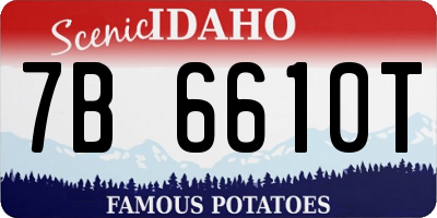 ID license plate 7B6610T
