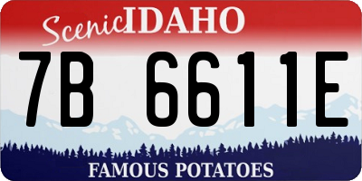 ID license plate 7B6611E