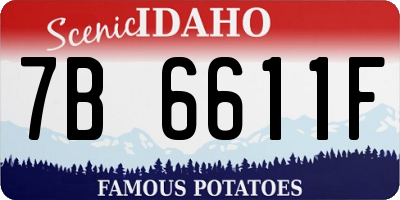 ID license plate 7B6611F