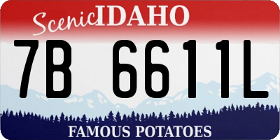 ID license plate 7B6611L