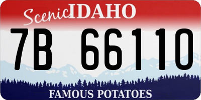 ID license plate 7B6611O