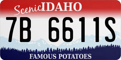 ID license plate 7B6611S