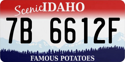 ID license plate 7B6612F