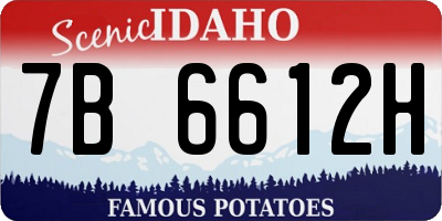ID license plate 7B6612H