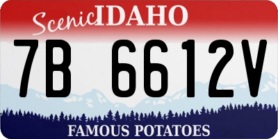 ID license plate 7B6612V