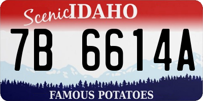 ID license plate 7B6614A