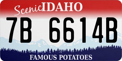ID license plate 7B6614B
