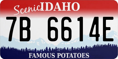 ID license plate 7B6614E