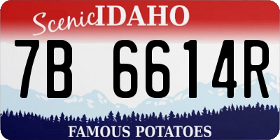 ID license plate 7B6614R