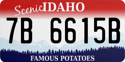 ID license plate 7B6615B