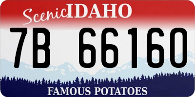 ID license plate 7B6616O