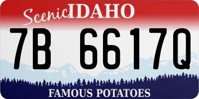 ID license plate 7B6617Q