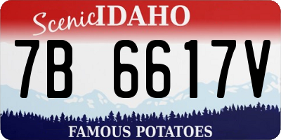 ID license plate 7B6617V