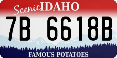 ID license plate 7B6618B