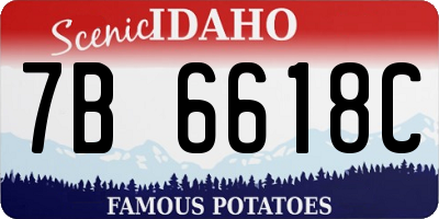 ID license plate 7B6618C