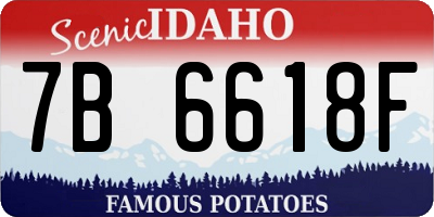 ID license plate 7B6618F