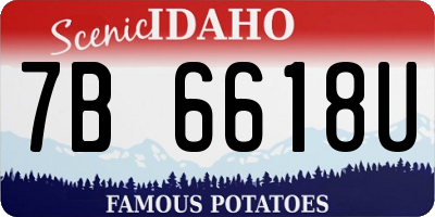ID license plate 7B6618U