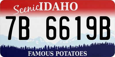 ID license plate 7B6619B
